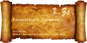 Kereszturi Zsombor névjegykártya